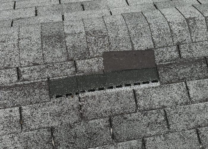 Missing Shingle Repair